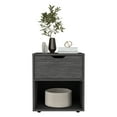 thumbnail image 5 of 19.7" H Nightstand End Table with Open Shelf, Light Gray, 5 of 7