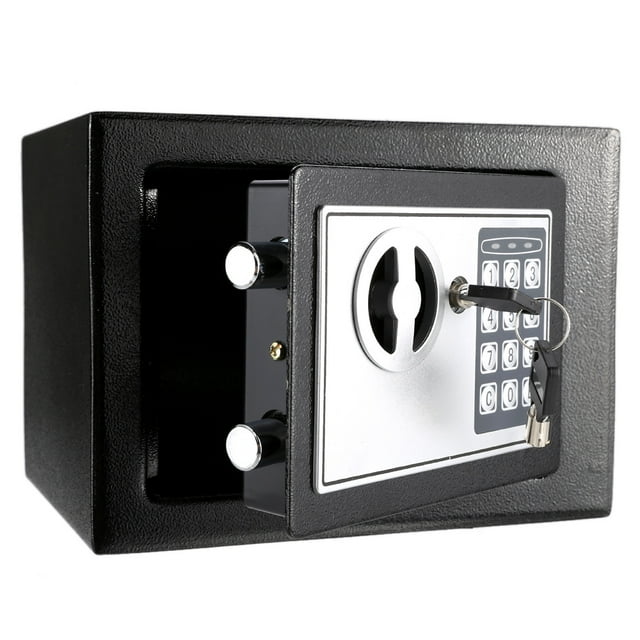 Caja fuerte,Caja de seguridad segura con cerradura de teclado digital electrónica, todo acero para la oficina e Tomshoo Caja fuerte