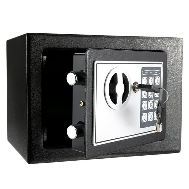 Caja fuerte,Caja de seguridad segura con cerradura de teclado digital electrónica, todo acero para la oficina e Tomshoo Caja fuerte