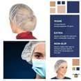 thumbnail image 4 of White Disposable Bouffant Caps, Polypropylene Hair Nets, 100 Count, 28 in, 4 of 7