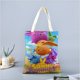 thumbnail image 2 of Sunny Bunnies Bolso de tela con estampado de lienzo para mujer, bolsa de compras reutilizable y estética, con cremallera interior, regalo para mujer,40*40cm., 2 of 6