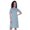 Sky Blue, variant on Moomaya Cold Shoulder T-shirt Dress Round Neck Casual Knee Length Summer Dresses For Womens