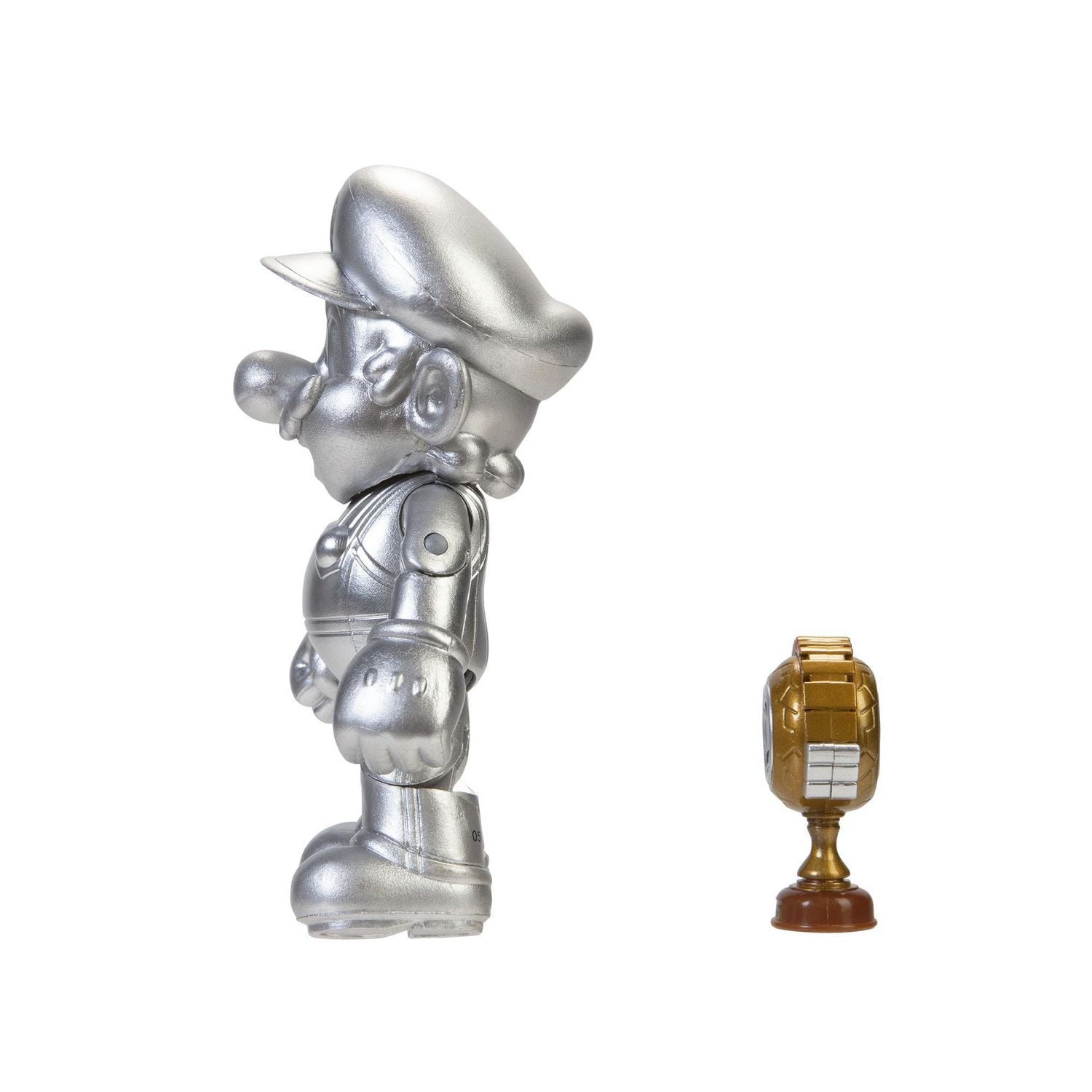 Figures 4 pouces Monde de Nintendo - Mario Métal avec Trophée