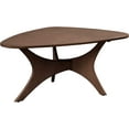 thumbnail image 1 of AngLink Accent Tables - Wood Coffee Table - Solid Rubberwood Pecan Finish, Contemporary Style Cocktail Tables - 1 Piece Solid Wood Coffee Tables For Living Room, Brown, IIF17-0010, 1 of 15