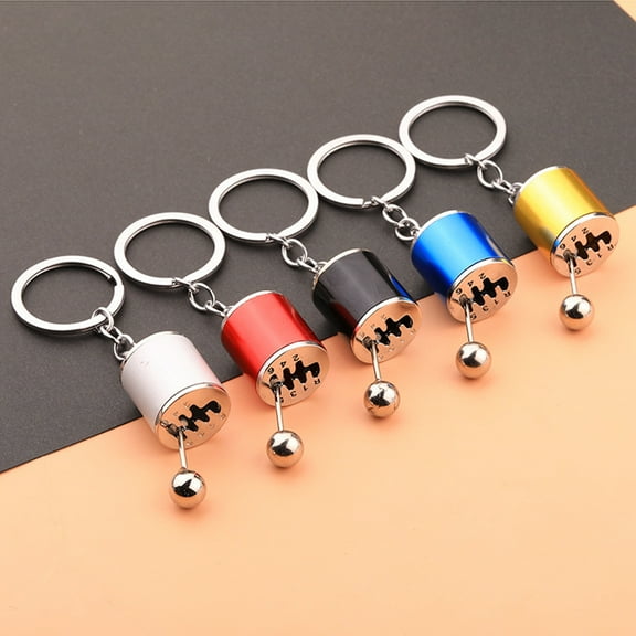 harmtty Key Chain Multi-purpose Memorable Collective Reusable Fine Craftsmanship Souvenirs Gift Creative Auto Part Model Gear Shifter Keychain Toy for Wallet,Black