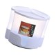thumbnail image 2 of Dispensador de granos de rotanti de 3 compartimentos de 5,4 l, a prueba de humedad con tapa, cubierta extraíble para , Blanco Rejilla Blanca 5.4L-3 Macarena Contenedor de almacenamiento de arroz, 2 of 8