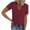 Wine, variant on JSheng Casual T-Shirt for Women Trendy Ladies Summer Pit Solid Color V-neck Kint Short Sleeve T-shirt Top White XXL