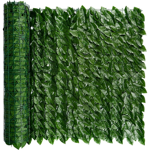 iCover Artificial Ivy Privacy Fence Screen, 39inx98in Faux Greenery Vines Hedge Panels