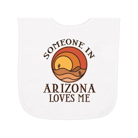 Inktastic Someone in Arizona Loves Me Baby Terry Cloth Bib