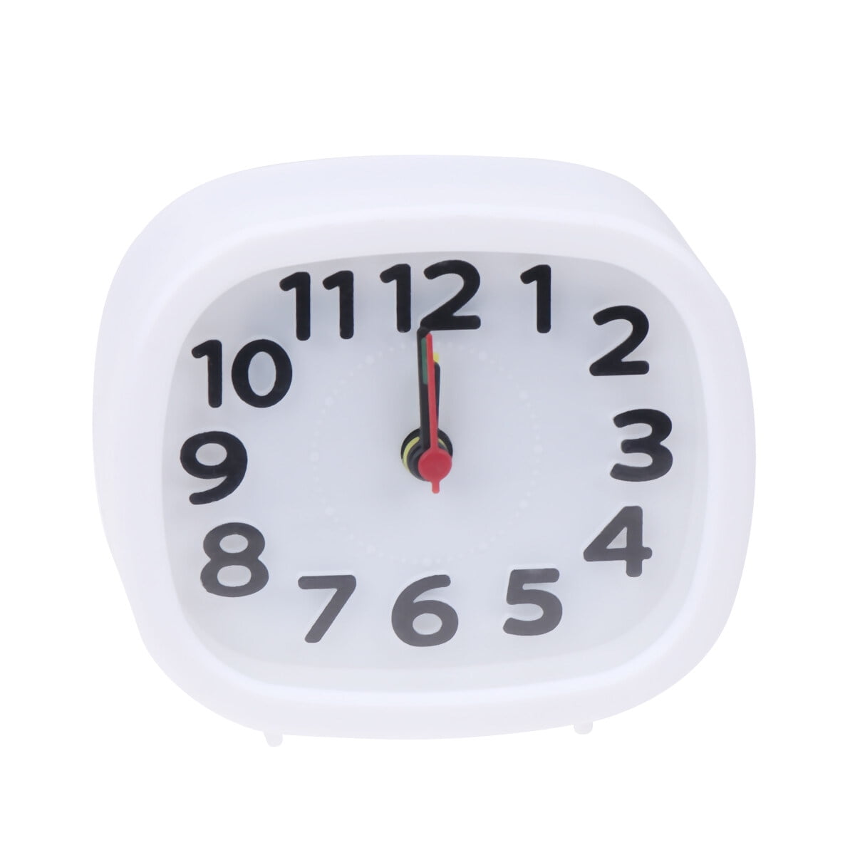 Rosarivae Simple Square Plastic Alarm Clock Small Desktop Clock