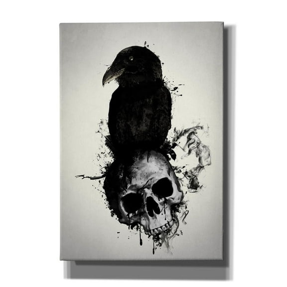 Cortesi Home 'Raven and Skull' by Nicklas Gustafsson, Canvas Wall Art, 18" x 26"