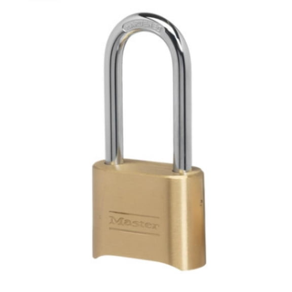 Master Lock 2 in Wide Resettable Combination Brass Padlock with 2-1/4in Shackle