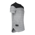 thumbnail image 4 of ZIMEGO Men's Short Sleeve Drop Tail Longline Hiphop Curved Hem Fashion Shirts, 4 of 5