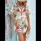 thumbnail image 5 of Vestido Bordado de Fiesta para Mujer, para Vacaciones en la Playa, Talla Grande, Corta, Estilo Bohemio de Verano con Bolsillo. L, 5 of 9