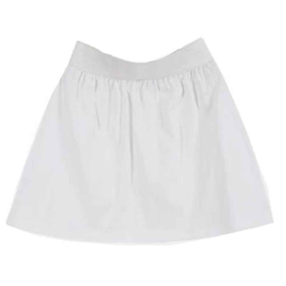 2 Pieces Skirt Shirt Extenders Adjustable Layering Fake Top Lower Sweep Skirt Half-Length Splitting A Version Fake Hem A-line Skirt for Women Girls
