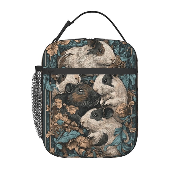 Guinea Pig Lunch Box Reusable Portable Lunch Bag Tote Bag for Work Picnic Hiking
