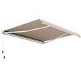 thumbnail image 2 of Topcobe 12 x 10 Feet Retractable Patio Awning Aluminum Sunshade Shelter, Awnings for Decks, Beige, 2 of 8