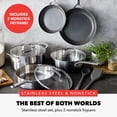thumbnail image 4 of GreenPan Bobby Flay 10-Piece Stainless Steel Ceramic Nonstick Cookware Set, 4 of 12