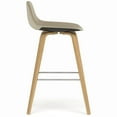 thumbnail image 4 of Simpli Home Randolph Mid Century Modern 28 inch Bentwood Counter/ Bar Height Stool (Set of 2) with Light Wood in Natural Polyeseter linen fabric, 4 of 11