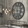 thumbnail image 2 of Uttermost 06419 Amelie 60" Oversized Distressed Rustic Mirror Face Wall Clock - Bronze, 2 of 4