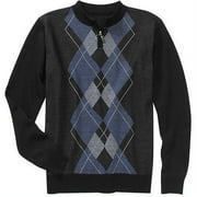 Big Men's - Jaquard Zip Up Mock Neck Sw