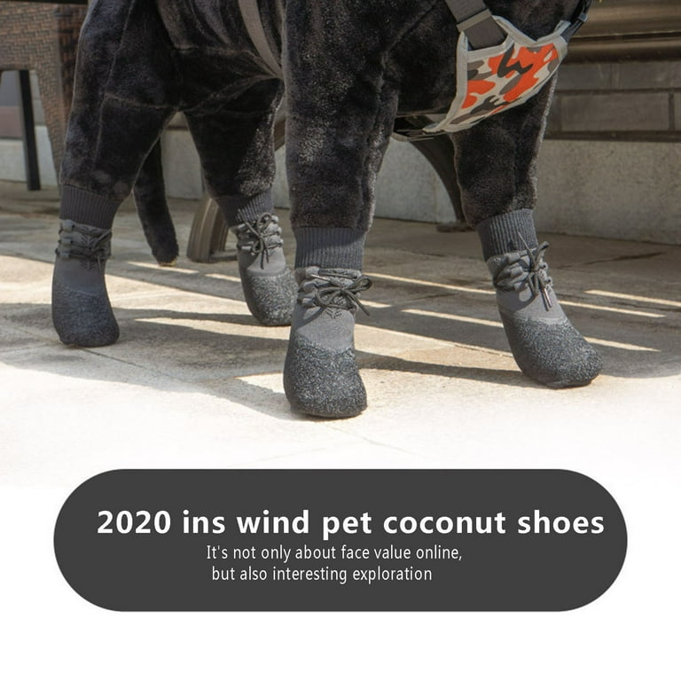 Anti Slip Dog Boots PCS Adjustable Dog Socks with Shoelace