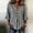 *Black, variant on Women's V Neck 3/4 Flare Sleeve Button Striped Blouse,Casual Loose Fit Top Pink,Women's Plus L