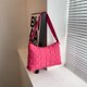 thumbnail image 3 of Bolsa de mensajero Bolsas acolchadas Bolsa de invierno informal Algodón suave para fiesta Rosa roja roja, 3 of 9
