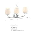 thumbnail image 5 of Designers Fountain Dita 23 inch 3-Light Brushed Gold Bathroom Vanity Light Fixture with Etched Opal Glass Shades, D289M-3B-BG, 5 of 7