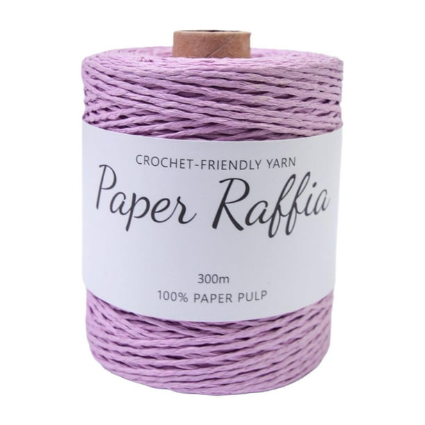 Cinta de papel de rafia, cuerda de papel, regalos, cintas de rafia suaves para hacer tú mismo, manualidades, crochet Violeta claro