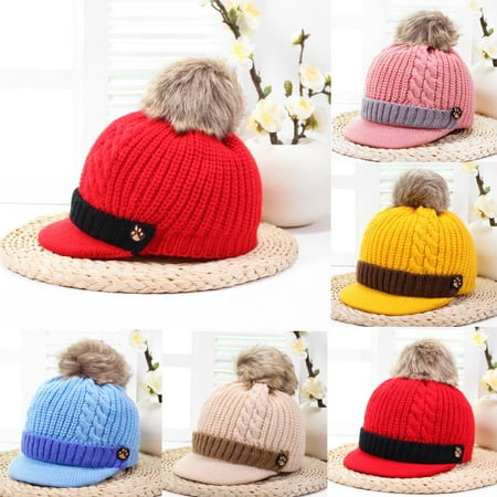 - Cute Baby Boys Girls Kids Winter Warm Hats Scarf and Cap Set Earflap Beanie Gift