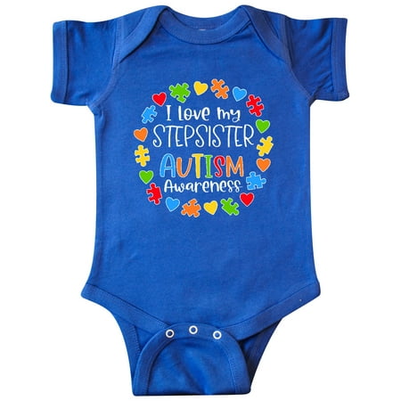 

Inktastic I Love my Stepsister Autism Awareness Gift Baby Boy or Baby Girl Bodysuit