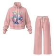 thumbnail image 5 of Xixirimido Axolotls Pink Print Women’s Sweatsuits 2 Piece Outfit Fall Fashion Airport Lounge Sets Long Sleeve Sweatshirt Wide Leg Sweatpants Plus Size Tracksuit, Small, 5 of 7