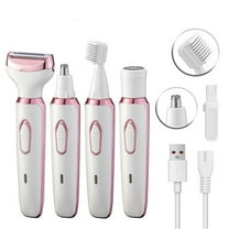 4-in-1 Women's Electric Hair Remover Rechargeable Body Hair Removal Tool Set Nose Hair Lip Hair Eyebrow Trimmer Face Body Hair Grooming Set for Women