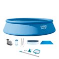 thumbnail image 1 of Ensemble de Piscine hors Sol Rond avec Kit d'Entretien de Nettoyage, 1 of 10