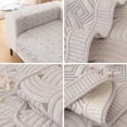 thumbnail image 5 of Zhuge Cotton Quilted Embroidery Sectional Couch Cover Furniture Protector Cover-35.4*70.8inch,Grey, 5 of 5