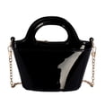 thumbnail image 5 of Bolso de cubo portátil con personalidad sencilla de moda coreana para mujer, nuevo bolso de mensajero mini macaron brillante 2025, 5 of 5