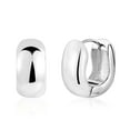 thumbnail image 2 of Lancharmed Silver Plated Womens Earrings,Wide U Shaped Bezel Earring Grandparents Gifts, 2 of 7