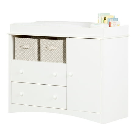 South Shore Peek-a-boo Wide Changing Table White