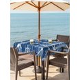 thumbnail image 2 of Outdoor Tablecloth with Umbrella Hole & Zipper, Navy Blue Anchor Nautical Square Tablecloth 54x54 Inch, Coastal Rudder Beach Patio Table Cover Waterproof Table Cloth for Picnic/Party, 2 of 7
