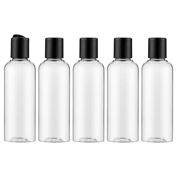Botellas de viaje owlyee de 100 ml para artículos de aseo, 5 piezas con etiquetas