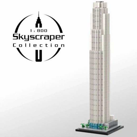 MOC-190102 U.S. Bank Tower Modular Building Blocks Set Skyscraper MOC Bricks Toys 1:800 Model 915pcs