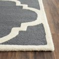 thumbnail image 3 of Safavieh Cambridge 4' X 6' Hand Tufted Wool Rug in Dark Gray and Ivory, 3 of 10