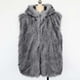 thumbnail image 5 of Ceisia Men's Loose Fit Faux Fur Hooded Vest with Vertical Stripe Texture Gift, 5 of 7