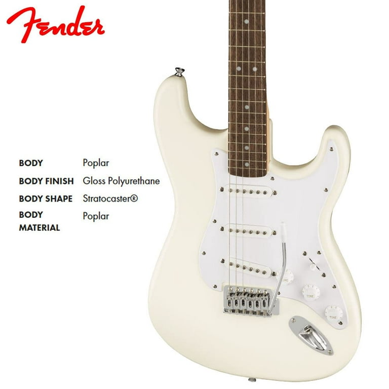 Fender Squier Bullet-SSS-AWT 0370001580 Right Handed Bullet Strat with  Tremolo (Arctic White)