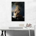 thumbnail image 2 of ARTCANVAS Christ In The Storm on the Sea of Galilee 1633 Canvas Art Print by Rembrandt van Rijn - Size: 26" x 18" (1.50" Deep), 2 of 9