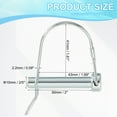 thumbnail image 2 of Uxcell Shaft Locking Pin W Ear Safety Coupler Pin Pto Pin Round Arch Wire Retainer 2/5x2" 4, 2 of 7