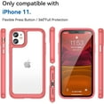 thumbnail image 5 of Case for iPhone 11 Case Slim Dropproof [Defend from Drop/Scratch/Slip/Fingerprint] Clear Acrylic Hard Back Soft TPU Bumper Hybrid Phone Cover for iPhone 11-Red, 5 of 16