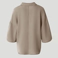 thumbnail image 6 of Warop Women's Solid Loose Fit V Neck 3/4 Sleeve Top Casual Lightweight Pullover Blouse Tunic for Daily Office Wear, 6 of 9