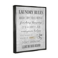 thumbnail image 3 of Laundry Room Rules Family List Typography Graphic Art Jet Black Framed Art Print Wall Art, 3 of 6